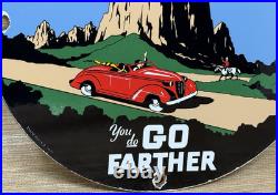 Vintage Signal Gasoline Porcelain Sign Gas Station Pump Motor Oil Service