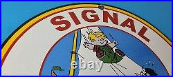 Vintage Signal Gasoline Sign Motor Oil Dennis the Menace Gas Service Pump Sign