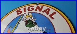 Vintage Signal Gasoline Sign Motor Oil Dennis the Menace Gas Service Pump Sign