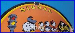 Vintage Signal Gasoline Sign Motor Oil Walt Disney Gas Service Pump Sign