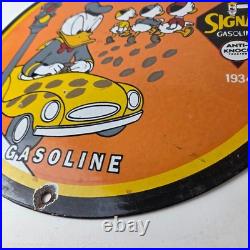 Vintage Signal Gasoline Sign Motor Oil Walt Disney Gas Service Pump Sign Vintage Signal Gasoline Sign Motor Oil Walt Disney Gas Service Pump Sign