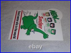 Vintage Sinclair Dino Dinosaur Motor Oil 12 Metal Service Station Gasoline Sign