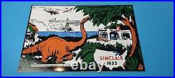 Vintage Sinclair Gasoline Porcelain Hc Motor Oil Service Station Pump 18 Sign