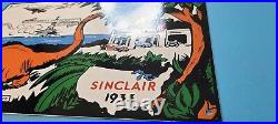 Vintage Sinclair Gasoline Porcelain Hc Motor Oil Service Station Pump 18 Sign