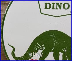 Vintage Sinclair Gasoline Porcelain Sign Dealership Gas Station Dino Motor Oil Vintage Sinclair Gasoline Porcelain Sign Dealership Gas Station Dino Motor Oil