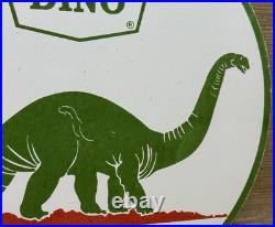 Vintage Sinclair Gasoline Porcelain Sign Dealership Gas Station Dino Motor Oil