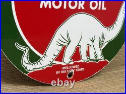 Vintage Sinclair Gasoline Porcelain Sign Dealership Gas Station Dino Motor Oil Vintage Sinclair Gasoline Porcelain Sign Dealership Gas Station Dino Motor Oil