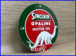 Vintage Sinclair Gasoline Porcelain Sign Dealership Gas Station Dino Motor Oil Vintage Sinclair Gasoline Porcelain Sign Dealership Gas Station Dino Motor Oil