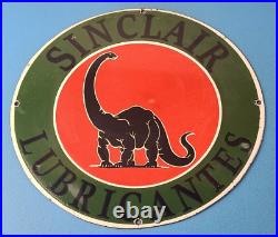 Vintage Sinclair Gasoline Porcelain Sign Dino Motor Oil Pump Plate Sign Vintage Sinclair Gasoline Porcelain Sign Dino Motor Oil Pump Plate Sign