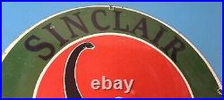 Vintage Sinclair Gasoline Porcelain Sign Dino Motor Oil Pump Plate Sign Vintage Sinclair Gasoline Porcelain Sign Dino Motor Oil Pump Plate Sign