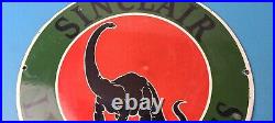 Vintage Sinclair Gasoline Porcelain Sign Dino Motor Oil Pump Plate Sign Vintage Sinclair Gasoline Porcelain Sign Dino Motor Oil Pump Plate Sign