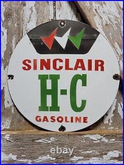 Vintage Sinclair Gasoline Porcelain Sign Gas Motor Oil Service Station Hc Garage