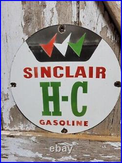 Vintage Sinclair Gasoline Porcelain Sign Gas Motor Oil Service Station Hc Garage