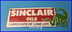 Vintage Sinclair Gasoline Sign Motor Oil Porcelain Gas Pump Auto Sign Vintage Sinclair Gasoline Sign Motor Oil Porcelain Gas Pump Auto Sign