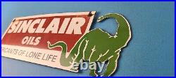Vintage Sinclair Gasoline Sign Motor Oil Porcelain Gas Pump Auto Sign Vintage Sinclair Gasoline Sign Motor Oil Porcelain Gas Pump Auto Sign