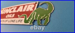 Vintage Sinclair Gasoline Sign Motor Oil Porcelain Gas Pump Auto Sign Vintage Sinclair Gasoline Sign Motor Oil Porcelain Gas Pump Auto Sign