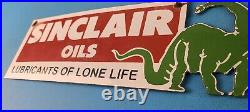 Vintage Sinclair Gasoline Sign Motor Oil Porcelain Gas Pump Auto Sign Vintage Sinclair Gasoline Sign Motor Oil Porcelain Gas Pump Auto Sign