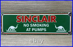 Vintage Sinclair Motor Oil Can Porcelain Sign Gasoline Gas Station Pump Plate