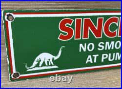 Vintage Sinclair Motor Oil Can Porcelain Sign Gasoline Gas Station Pump Plate