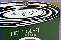 Vintage Sinclair Motor Oil Can Porcelain Sign Gasoline Gas Station Pump Plate