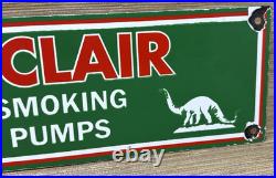 Vintage Sinclair Motor Oil Can Porcelain Sign Gasoline Gas Station Pump Plate