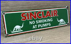 Vintage Sinclair Motor Oil Can Porcelain Sign Gasoline Gas Station Pump Plate