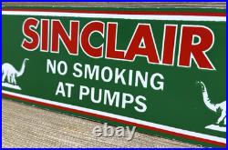 Vintage Sinclair Motor Oil Can Porcelain Sign Gasoline Gas Station Pump Plate