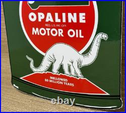 Vintage Sinclair Motor Oil Can Porcelain Sign Gasoline Gas Station Pump Plate