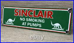 Vintage Sinclair Motor Oil Can Porcelain Sign Gasoline Gas Station Pump Plate
