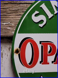 Vintage Sinclair Opaline Porcelain Sign Motor Oil Service Station Auto Lubricant