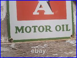 Vintage Sinclair Porcelain Sign 44 Gas Pennsylvania Motor Oil Service Garage