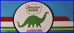 Vintage Sinclair Porcelain Sign Dinosaur Motor Oil Porcelain Gas Pump Sign