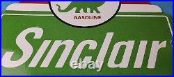 Vintage Sinclair Porcelain Sign Dinosaur Motor Oil Porcelain Gas Pump Sign