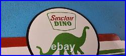 Vintage Sinclair Porcelain Sign Dinosaur Motor Oil Porcelain Gas Pump Sign