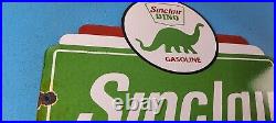 Vintage Sinclair Porcelain Sign Dinosaur Motor Oil Porcelain Gas Pump Sign