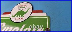 Vintage Sinclair Porcelain Sign Dinosaur Motor Oil Porcelain Gas Pump Sign