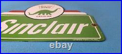 Vintage Sinclair Porcelain Sign Dinosaur Motor Oil Porcelain Gas Pump Sign