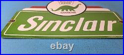 Vintage Sinclair Porcelain Sign Dinosaur Motor Oil Porcelain Gas Pump Sign