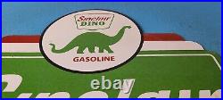 Vintage Sinclair Porcelain Sign Dinosaur Motor Oil Porcelain Gas Pump Sign