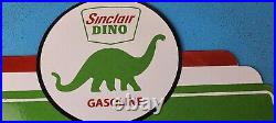 Vintage Sinclair Porcelain Sign Dinosaur Motor Oil Porcelain Gas Pump Sign