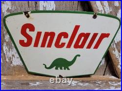 Vintage Sinclair Porcelain Sign Gasoline Motor Oil Service Pump Plate Petroliana
