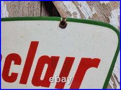 Vintage Sinclair Porcelain Sign Gasoline Motor Oil Service Pump Plate Petroliana