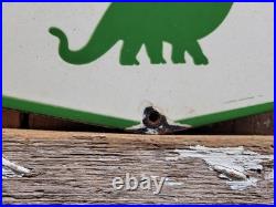 Vintage Sinclair Porcelain Sign Gasoline Motor Oil Service Pump Plate Petroliana