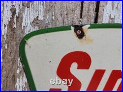 Vintage Sinclair Porcelain Sign Gasoline Motor Oil Service Pump Plate Petroliana