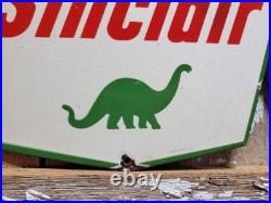 Vintage Sinclair Porcelain Sign Gasoline Motor Oil Service Pump Plate Petroliana