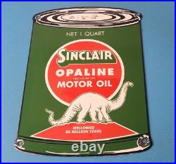 Vintage Sinclair Porcelain Sign Motor Oil Can Porcelain Advertisement Sign Vintage Sinclair Porcelain Sign Motor Oil Can Porcelain Advertisement Sign