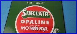 Vintage Sinclair Porcelain Sign Motor Oil Can Porcelain Advertisement Sign Vintage Sinclair Porcelain Sign Motor Oil Can Porcelain Advertisement Sign