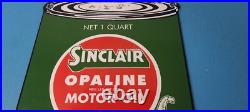 Vintage Sinclair Porcelain Sign Motor Oil Can Porcelain Advertisement Sign Vintage Sinclair Porcelain Sign Motor Oil Can Porcelain Advertisement Sign
