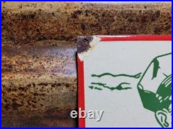 Vintage Sinclair Porcelain Sign Old Gas Pump Plate Motor Oil Service Mechanic