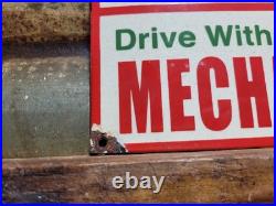 Vintage Sinclair Porcelain Sign Old Gas Pump Plate Motor Oil Service Mechanic Vintage Sinclair Porcelain Sign Old Gas Pump Plate Motor Oil Service Mechanic